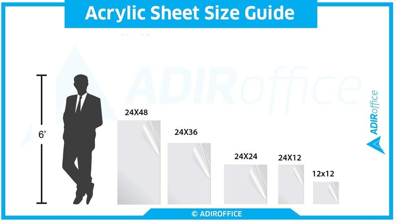 AdirOffice Acrylic Plexiglass Sheet 12â€™â€™x12â€™â€™ 1/8'' Thick- Durable, Water Resistant & Weatherproof - Multipurpose & Ideal for Countless Uses - Black - Image 4
